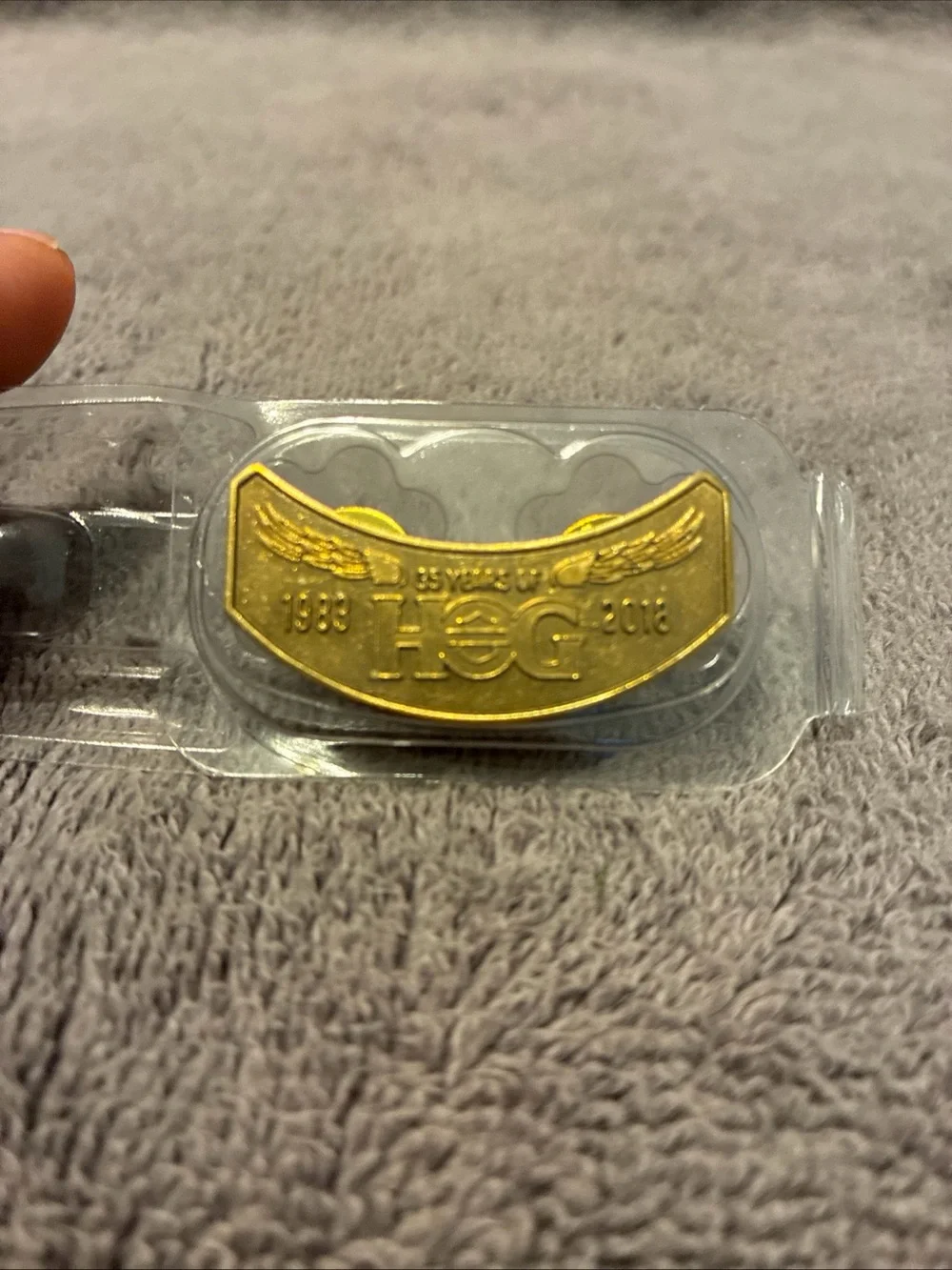 1983 - 2018 35 Years of HOG Harley Davidson Owners Group Rocker Pin - New